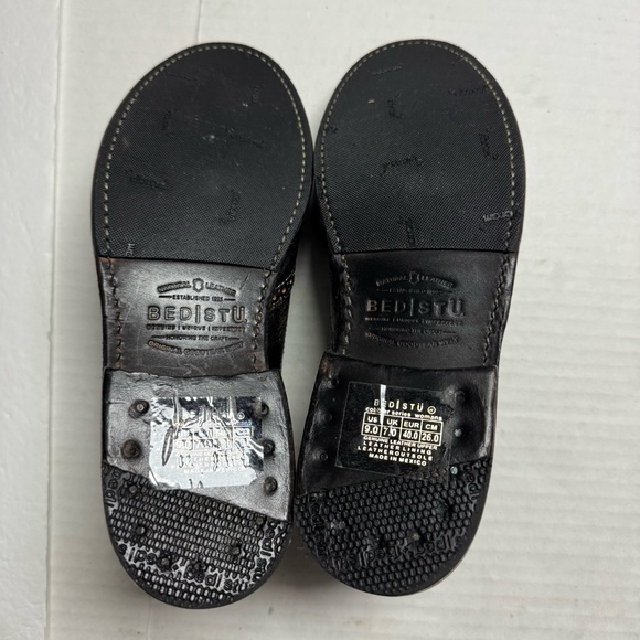 Bed Stu Lita Wingtip Oxford In Black Distressed Leather Size: 9 New W/o Box - Picture 9 of 11